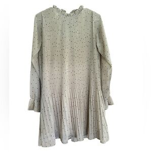 Mod Ref Pleated Polkadot Swing Dress